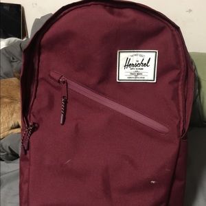 Almost New Cranberry Colored Herschel Backpack